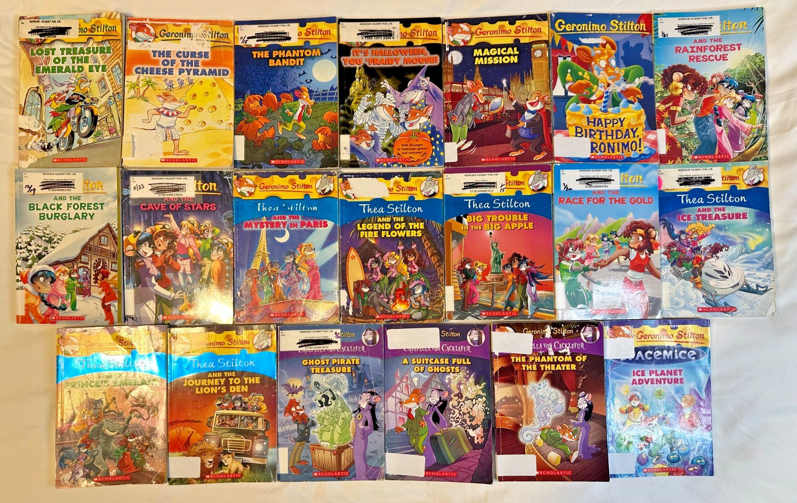 Geronimo/Thea Stilton Creepella Spacemice Series Book Lot Set of 20 Paperback