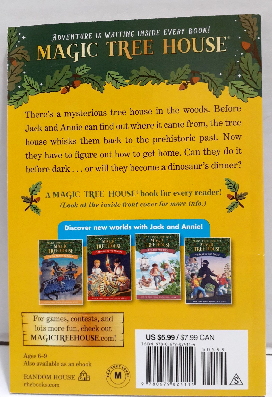 Magic Tree House Books 1-4 Mary Pope Osborne Random House Children Chapter Books