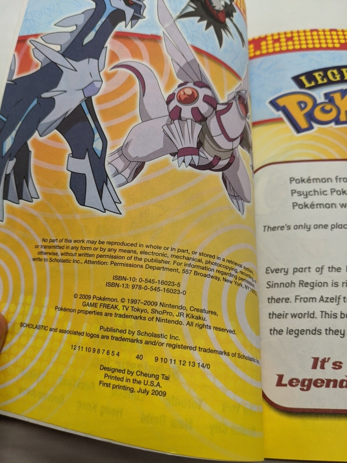 Legendary Pokémon The Essential Guide Sinnoh Edition Scholastic Book