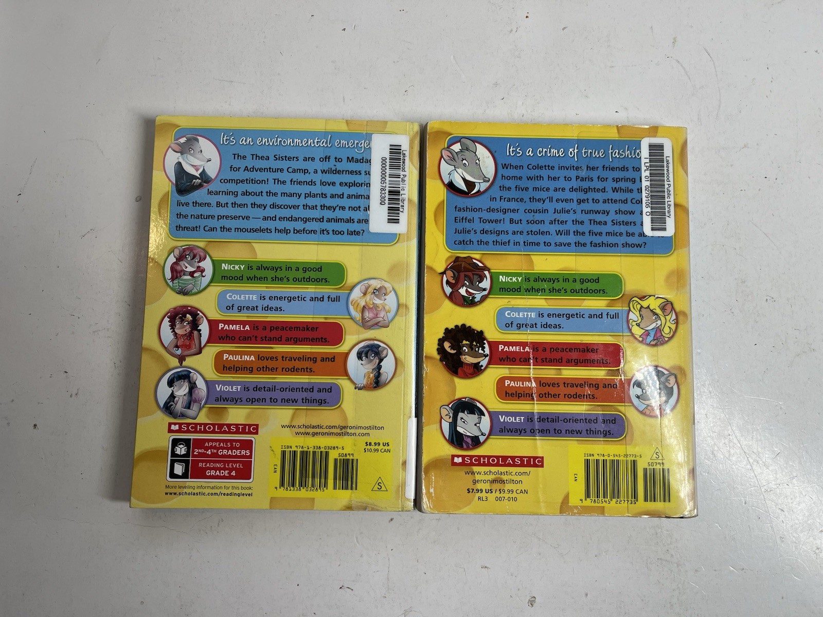 Thea Stilton Illustrated Paperback Book Lot Of 12 Scholastic Ex-Library Geronimo