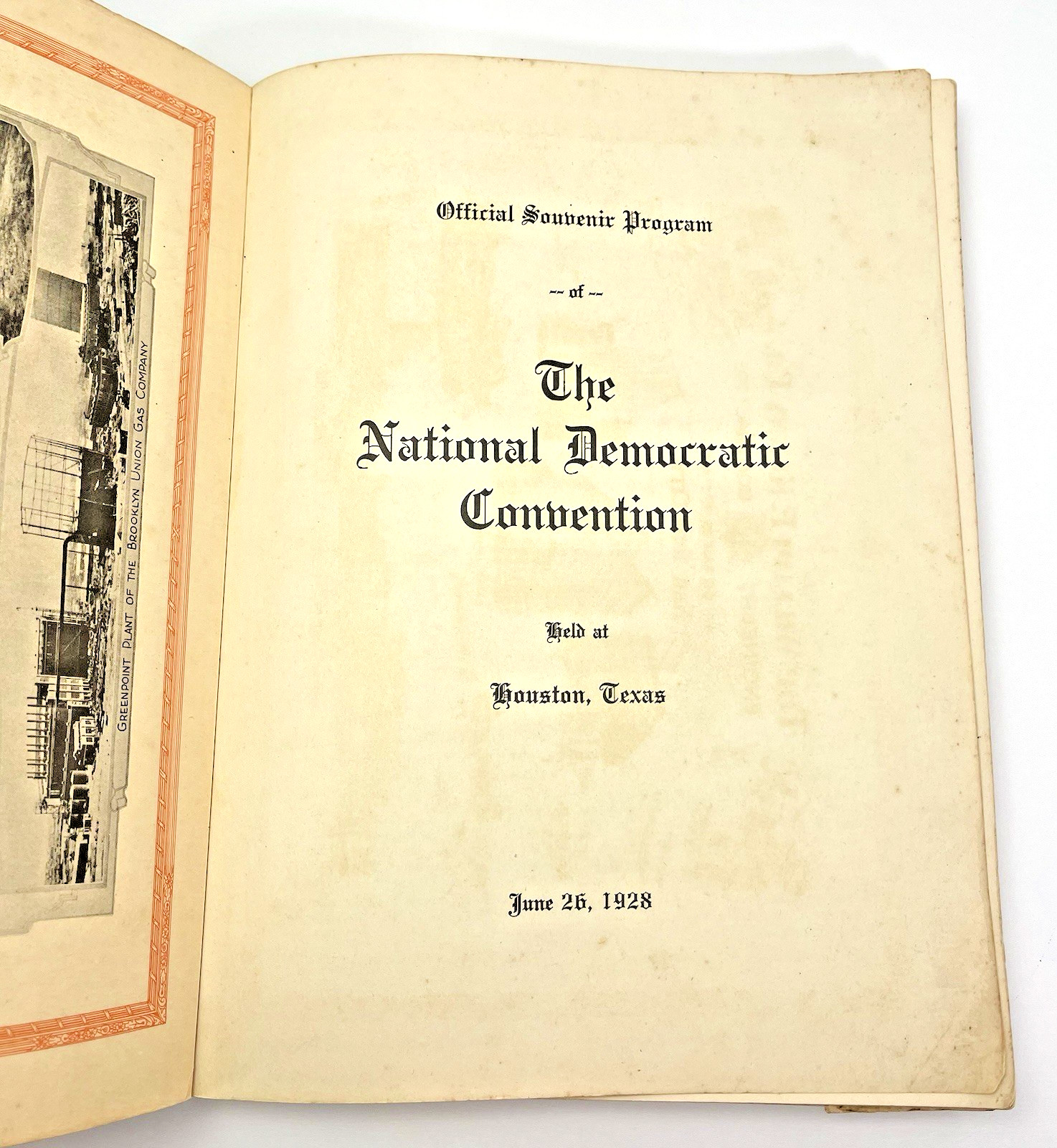 1928 Democratic National Convention Official Souvenir Program Extremely Rare!