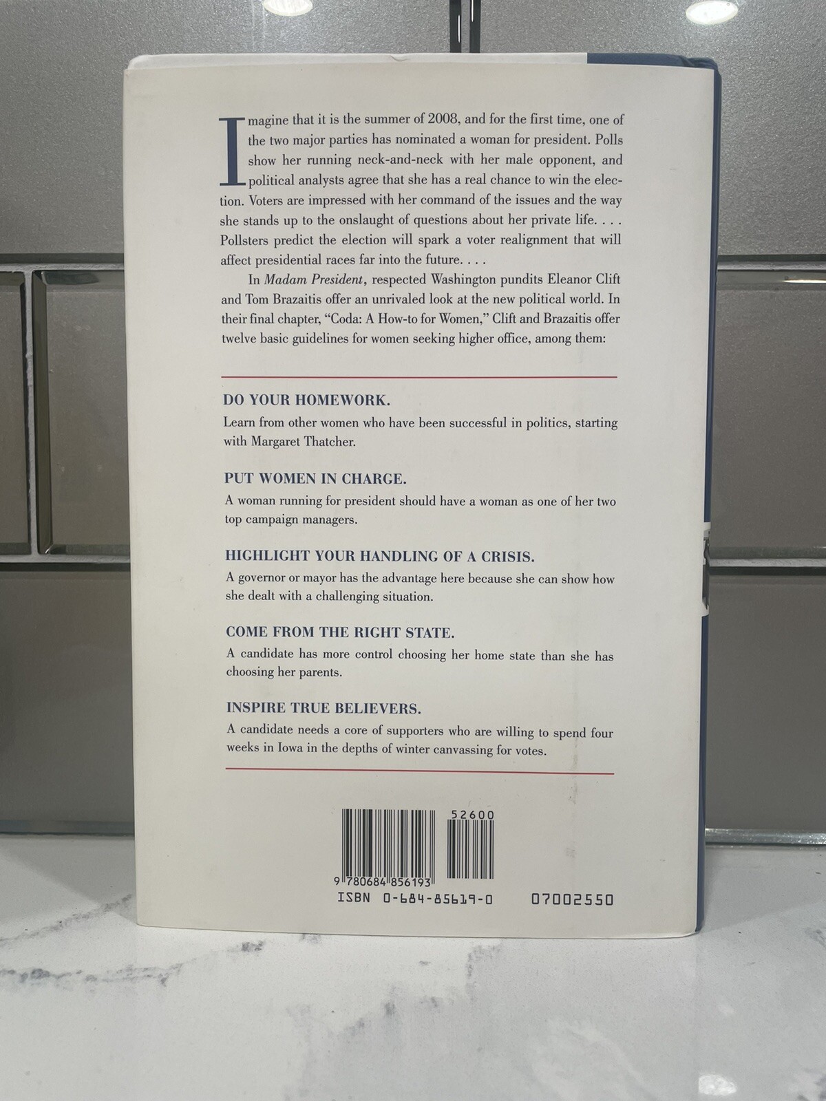 Madam President : Shattering the Last Glass Ceiling Hardcover