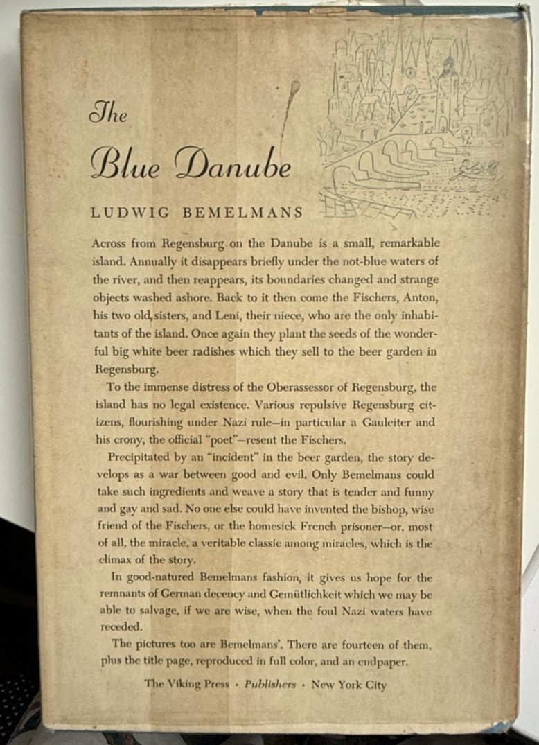 The Blue Danube Ludwig Bemelmans Illustrated by the author 1945 First/First