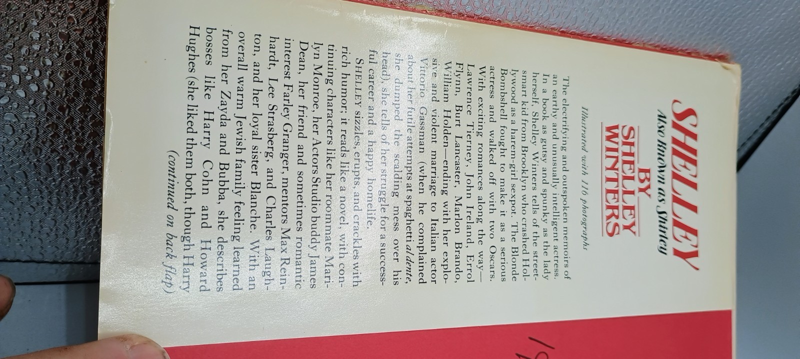 Vintage Book Shelley: Also known as Shirley – Shelley Winters 1980 Hardback BB6
