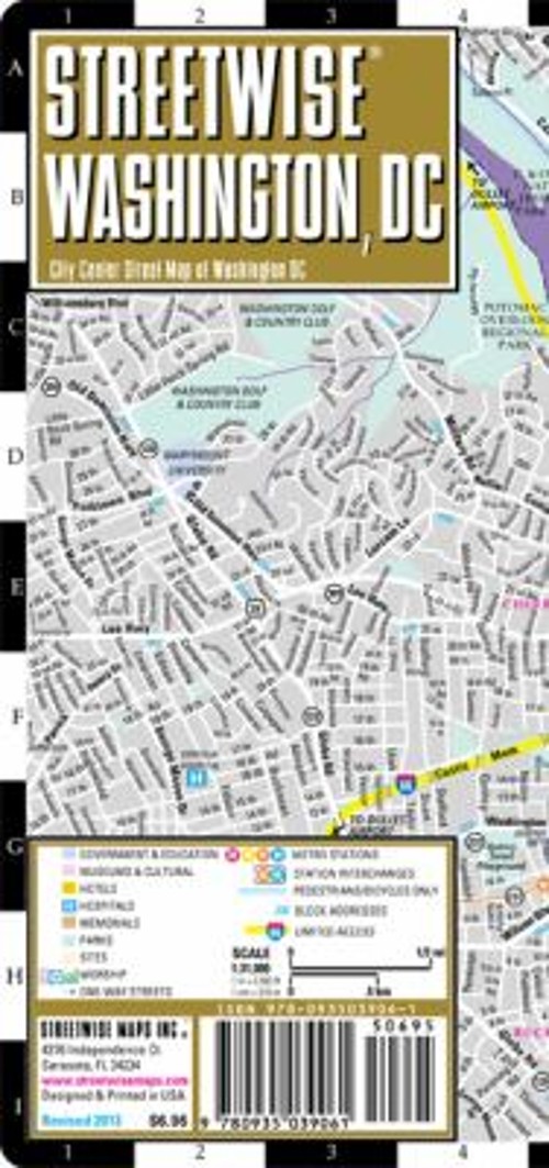 Streetwise Washington DC Map – Laminated City Center Street Map o