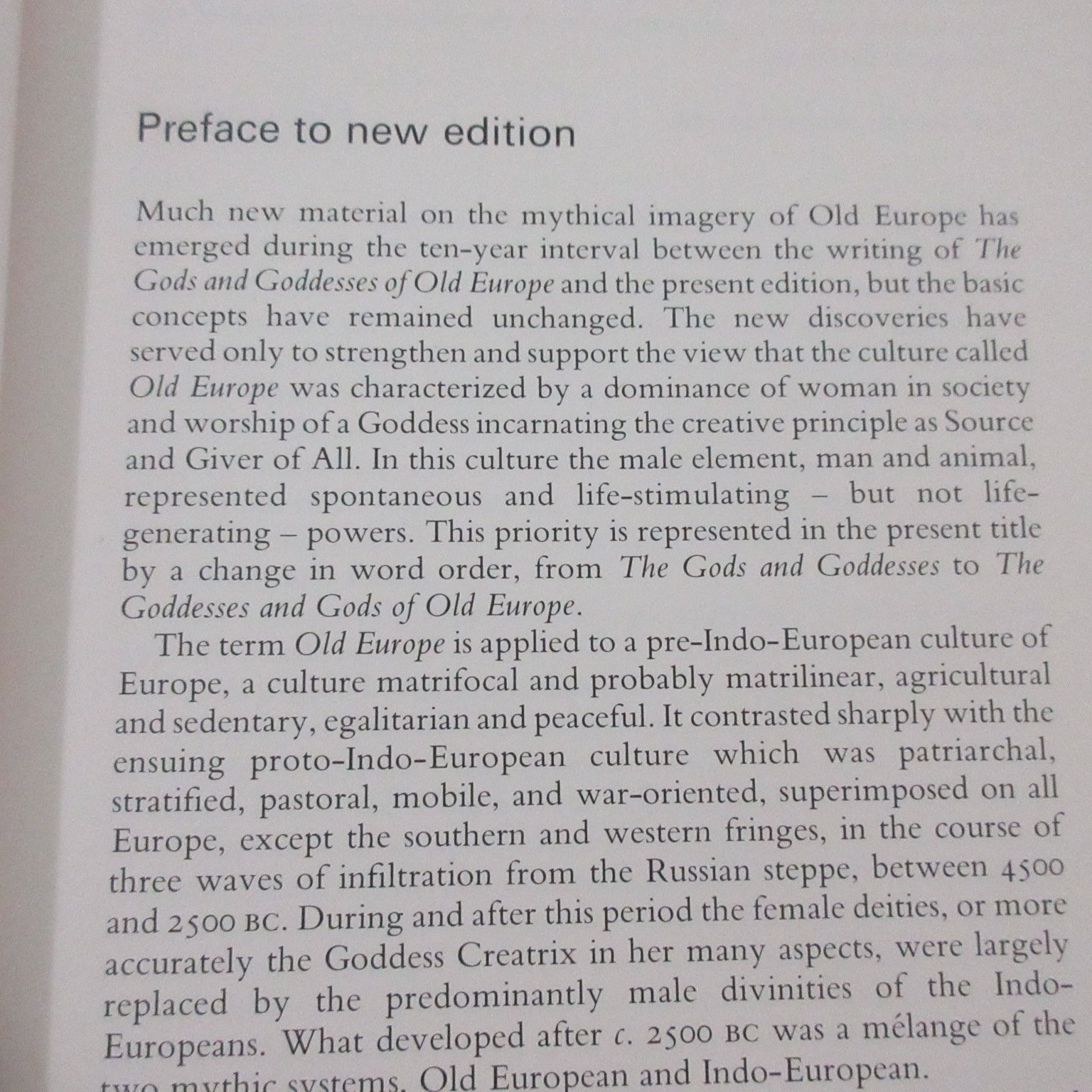 Goddesses Gods Old Europe Marija Gimbutas New Updated Edition Mythology Pagan