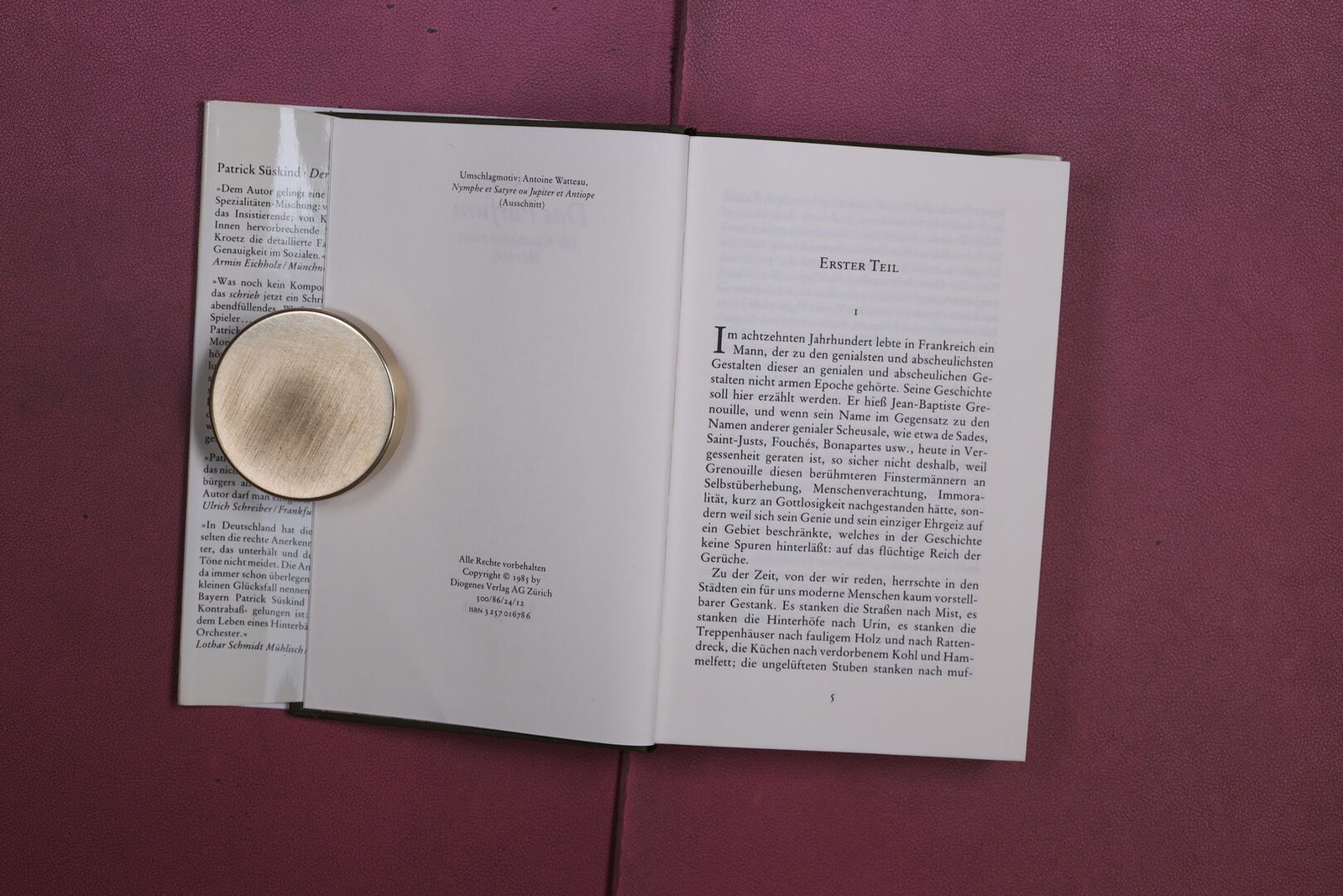 410378 Patrick Süskind DAS PARFUM DIOGENES Die Geschichte eines Mörders HC