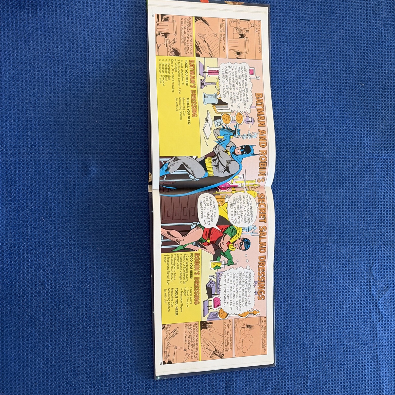 DC SUPER HEROES SUPER HEALTHY COOK BOOK 1st Edition 1st Printing LB9