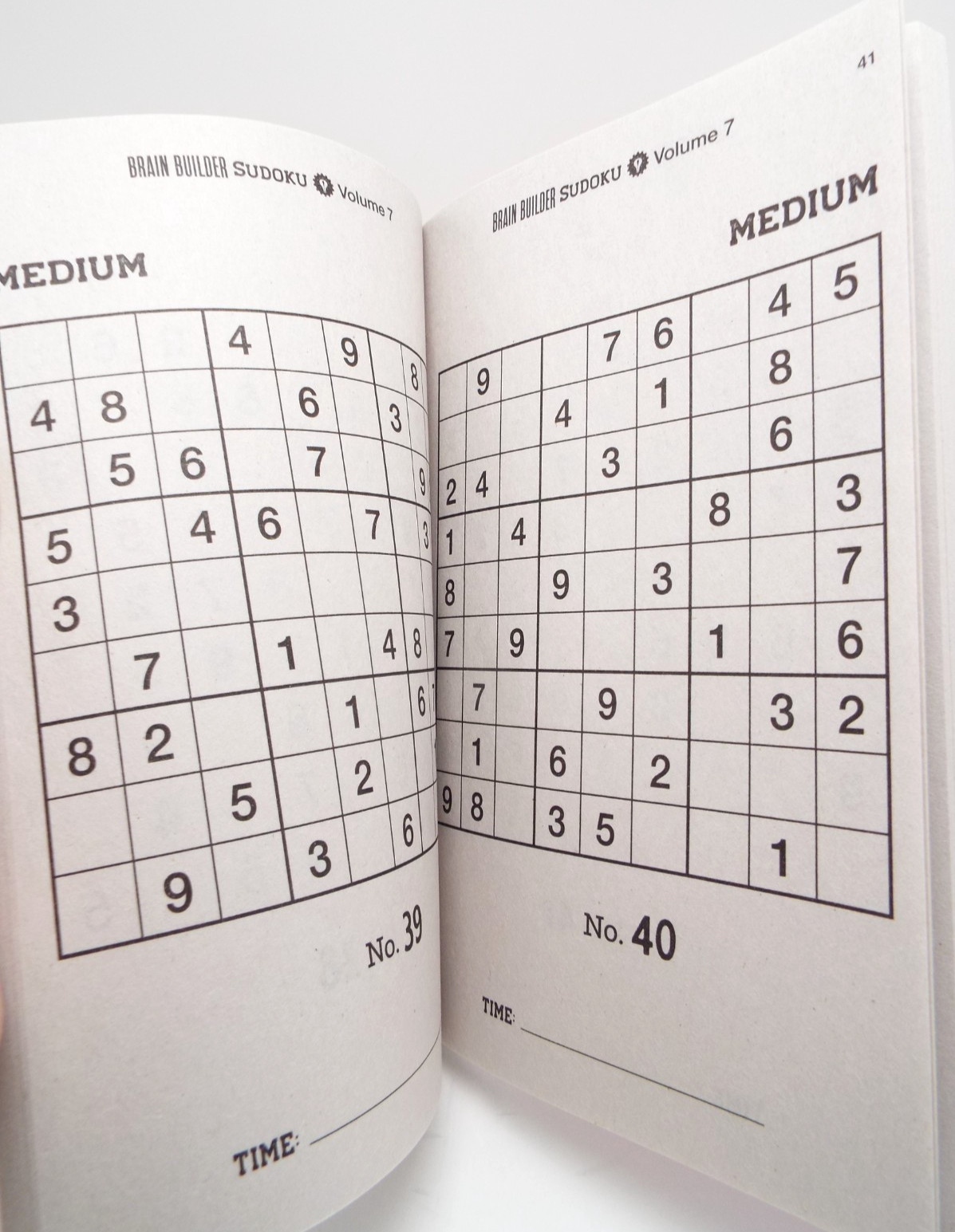 2 Sudoku Brain Builder Puzzle Books: Vol. 7 & 8 Smaller size: 5.25″ x 8.25″ NEW
