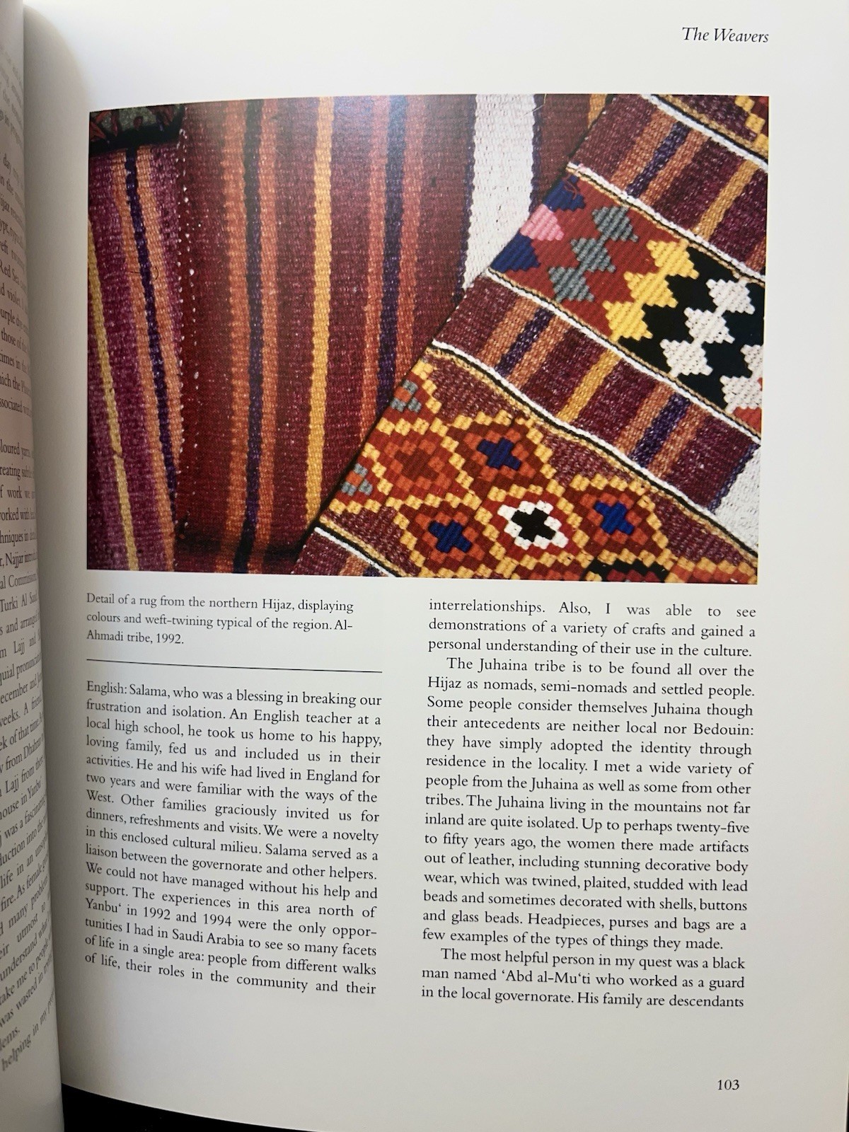 Bedouin Weaving of Saudi Arabia and Its Neighbours Hilden 2010 Hrdbk Like New W