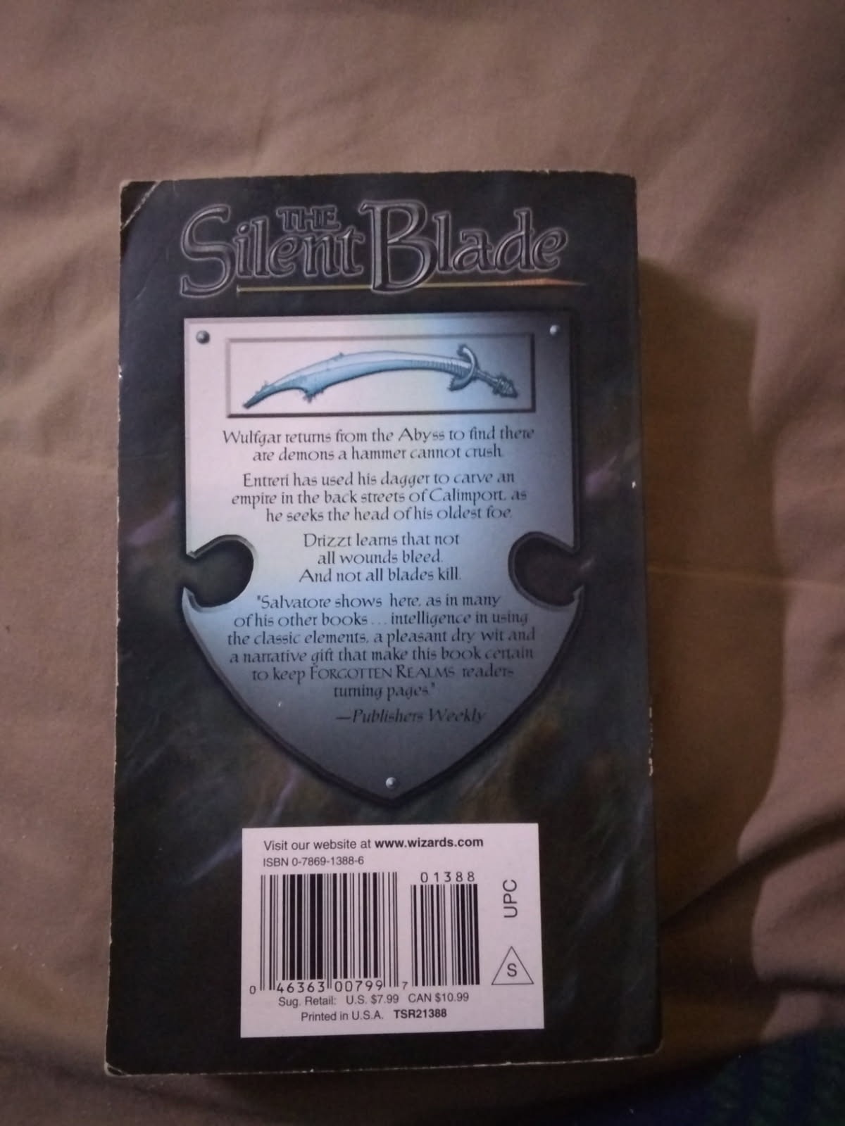 The Silent Blade Forgotten Realms PB R. A. Salvatore Wizards of the Coast