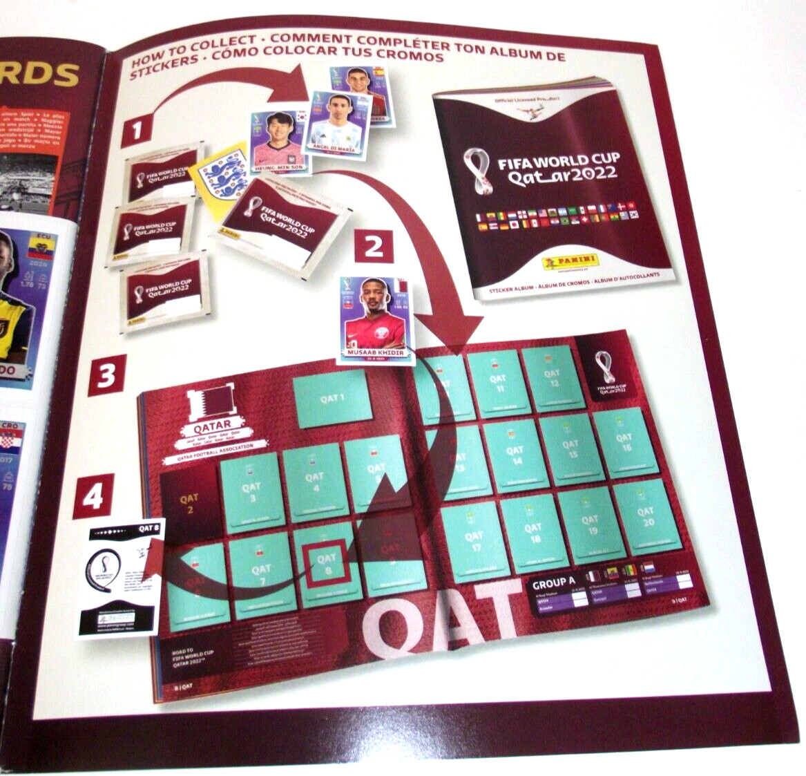 2 – 2022 Fifa World Cup Qatar Sticker Panini Softcover Albums w/10 Sticker Sheet