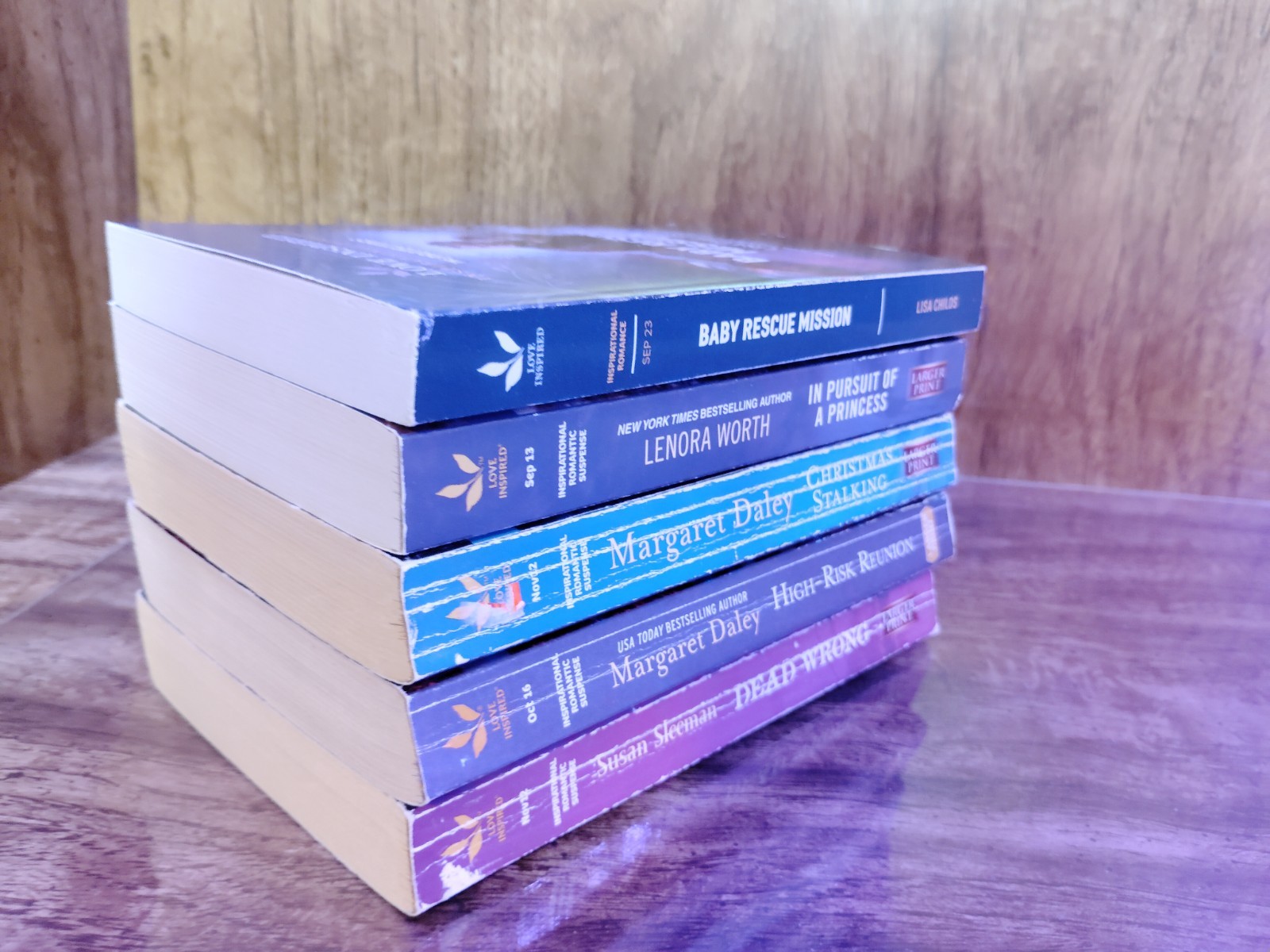Love Inspired Suspense Larger Print Lot 5 Books Margaret Daley Susan Sleeman Len