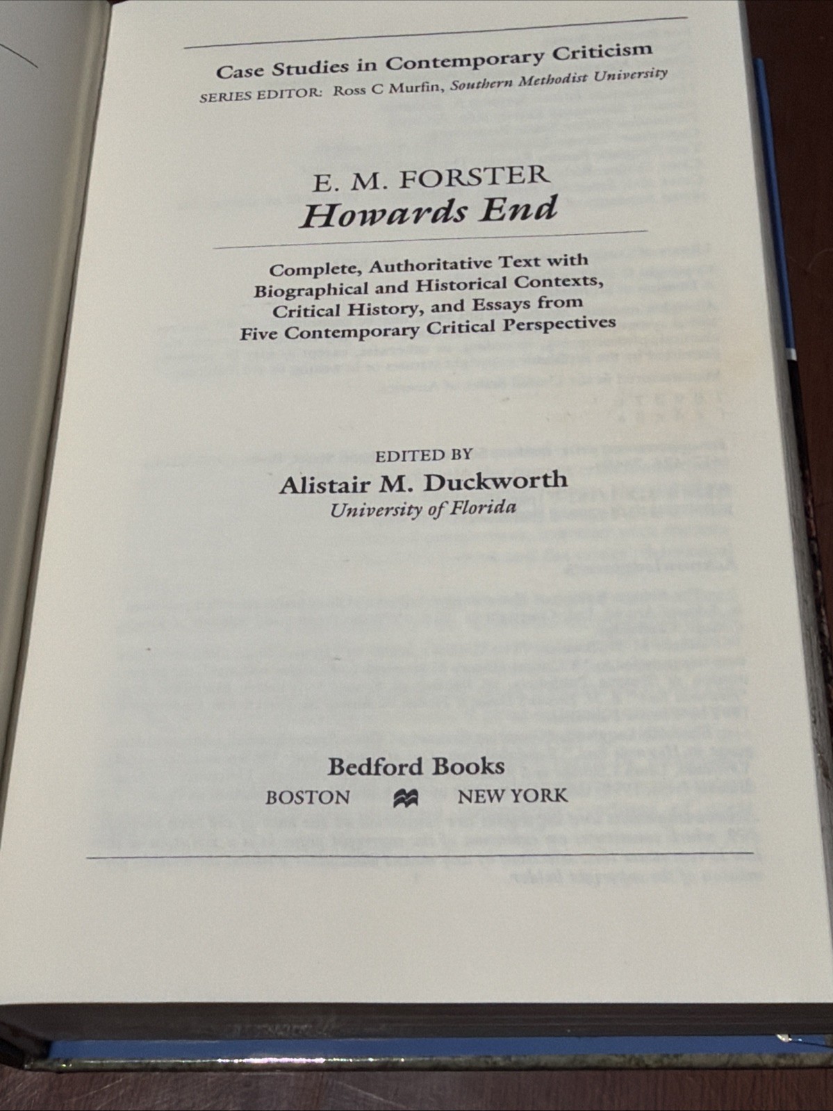 Howard’s End (E M Forster – 1945, HC) Bedford Books B-21126