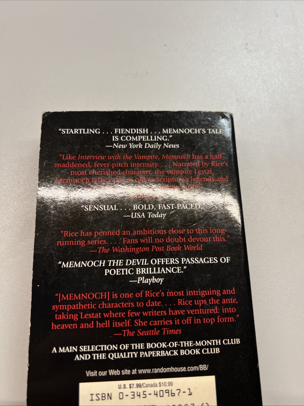 Vampire Chronicles Ser.: Memnoch the Devil : A Novel by Anne Rice (1996,…