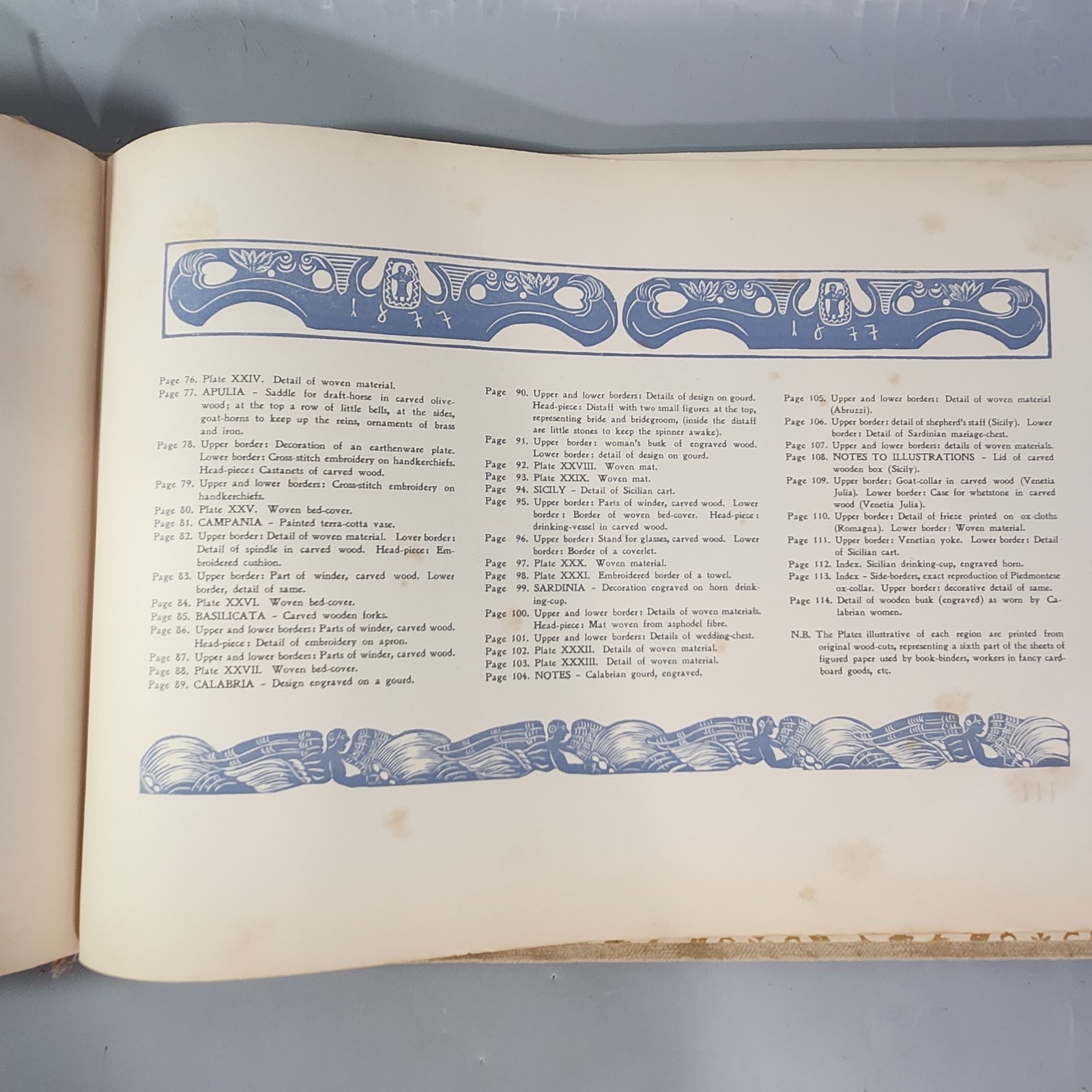 Peasant Art In Italy Eleonora Gallo 1928 Book 74 of 250 No Woodcut Plates Pages