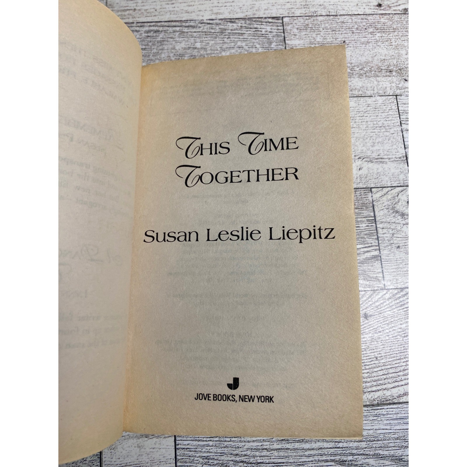 This Time Together Susan Leslie Liepitz Time Travel Historical Romance Paperback