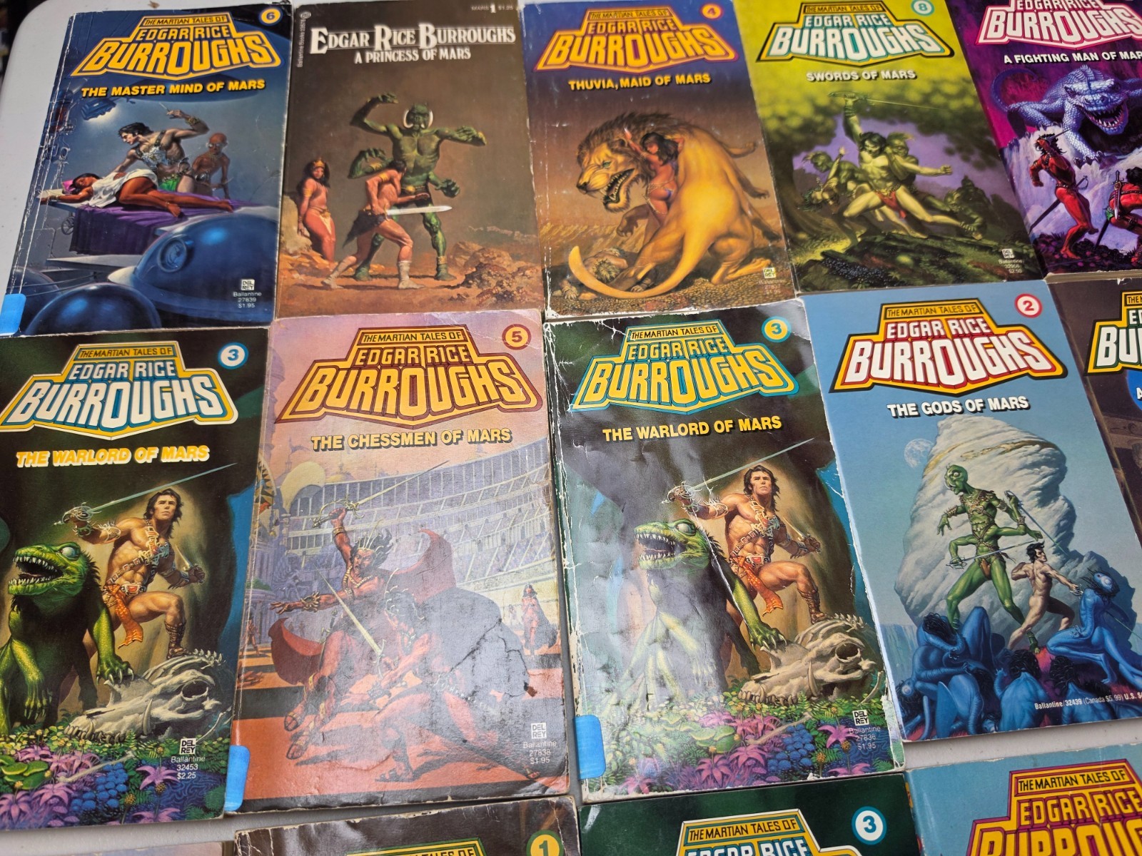 The Martian Tales of Edgar Rice Burroughs John Carter Of Mars Lot of 22 Books