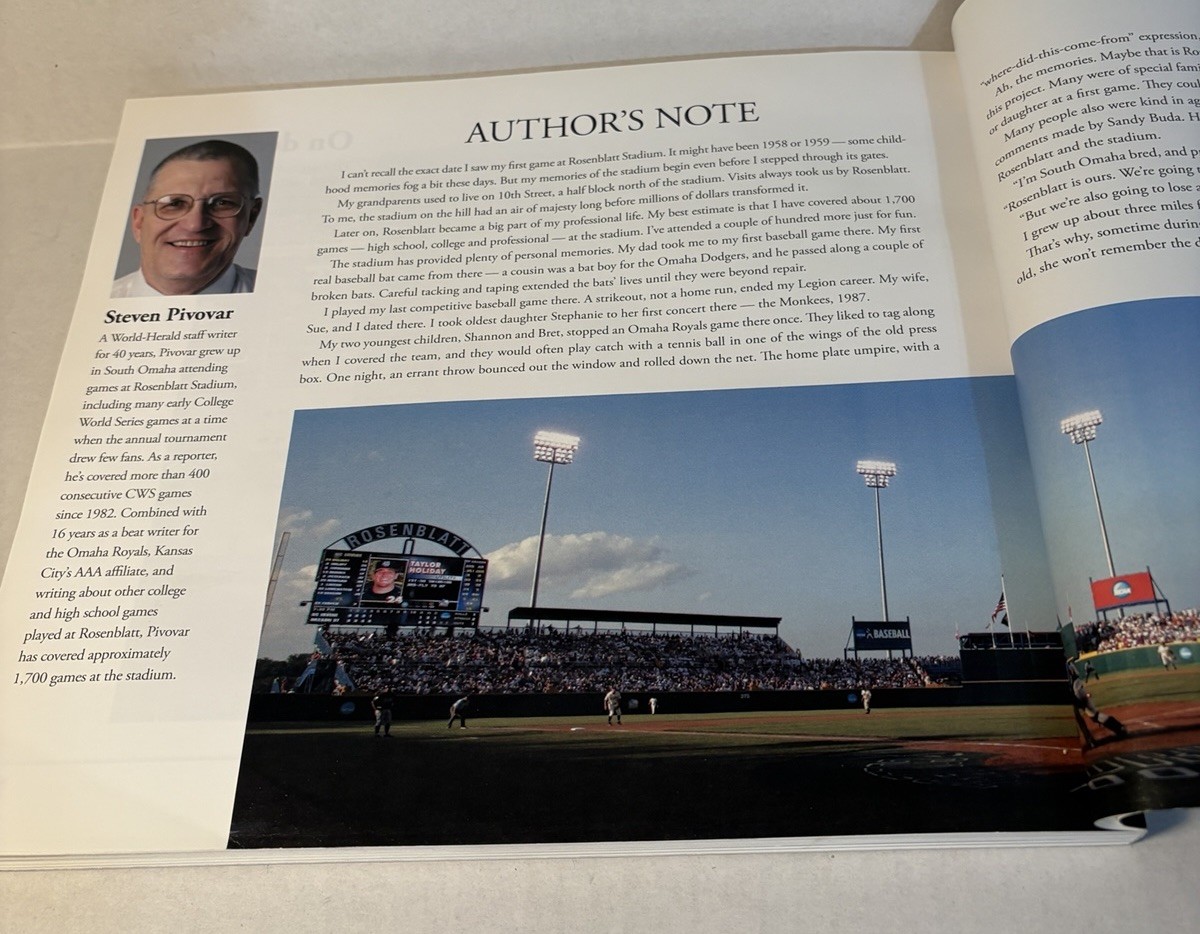 Rosenblatt Stadium, Steven Pivovar, 1st Edition, Omaha World-Herald, SC 2010