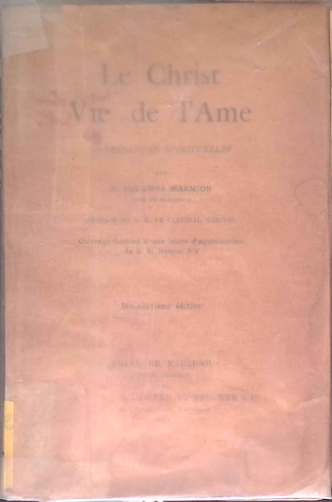 Le Christ Vie de L’ame. Marmion, Columba: 2297783