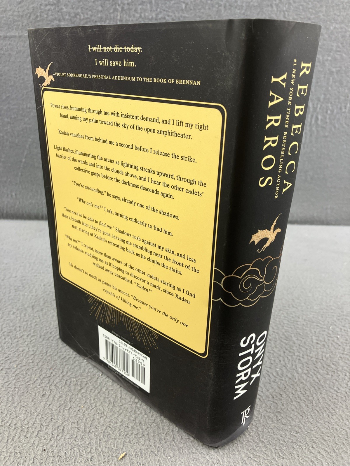 Onyx Storm (Standard Edition) Rebecca Yarros (2025, Hardcover) -1st Edition