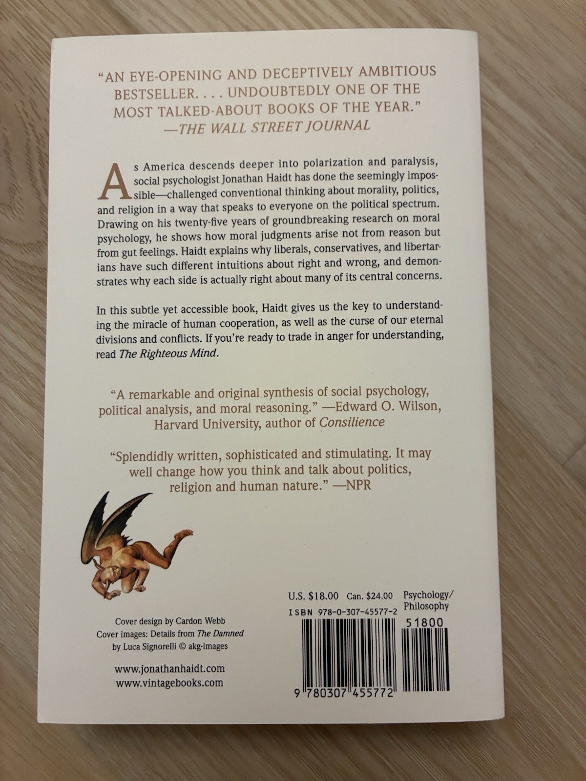 The Righteous Mind Jonathan Haidt Paperback