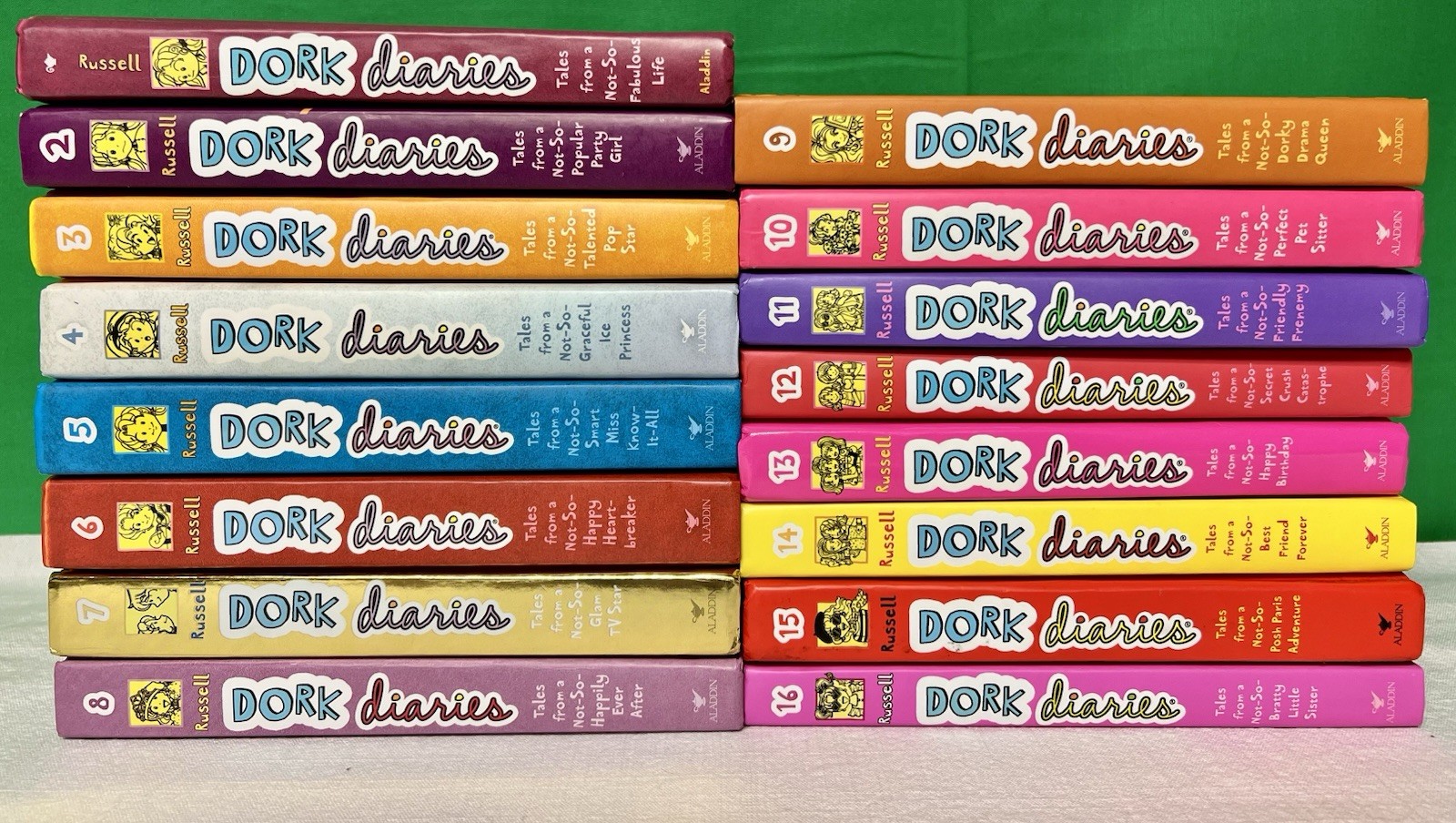 Set of 1-16 Dork Diaries Hardcover Books by Rachel Renee Russell Lot Series