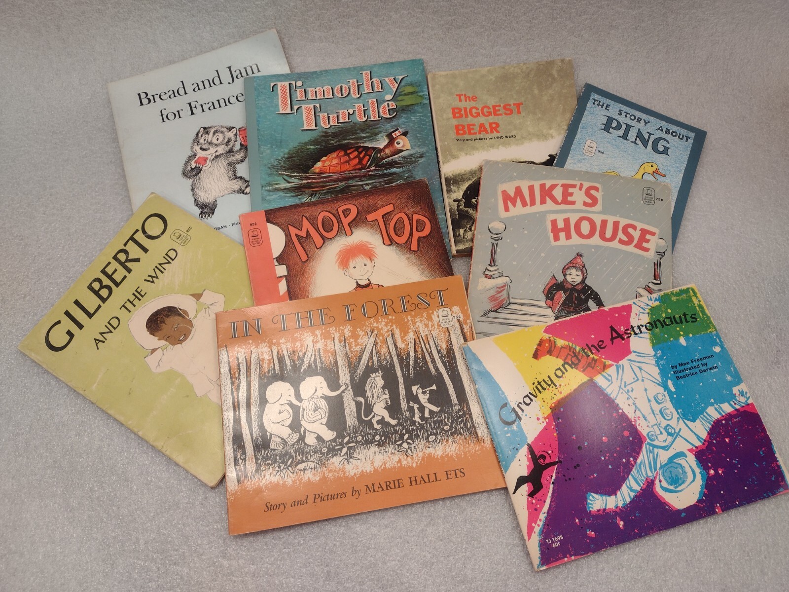 Lot of 9 Misc Books Various Children’s Titles 1960-1970 Gilberto Timothy Turtle