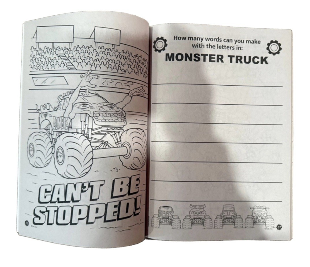 🟢 MONSTER JAM 🟢 ●CRUSH IT!● Monster Truck Coloring & Activity Book.
