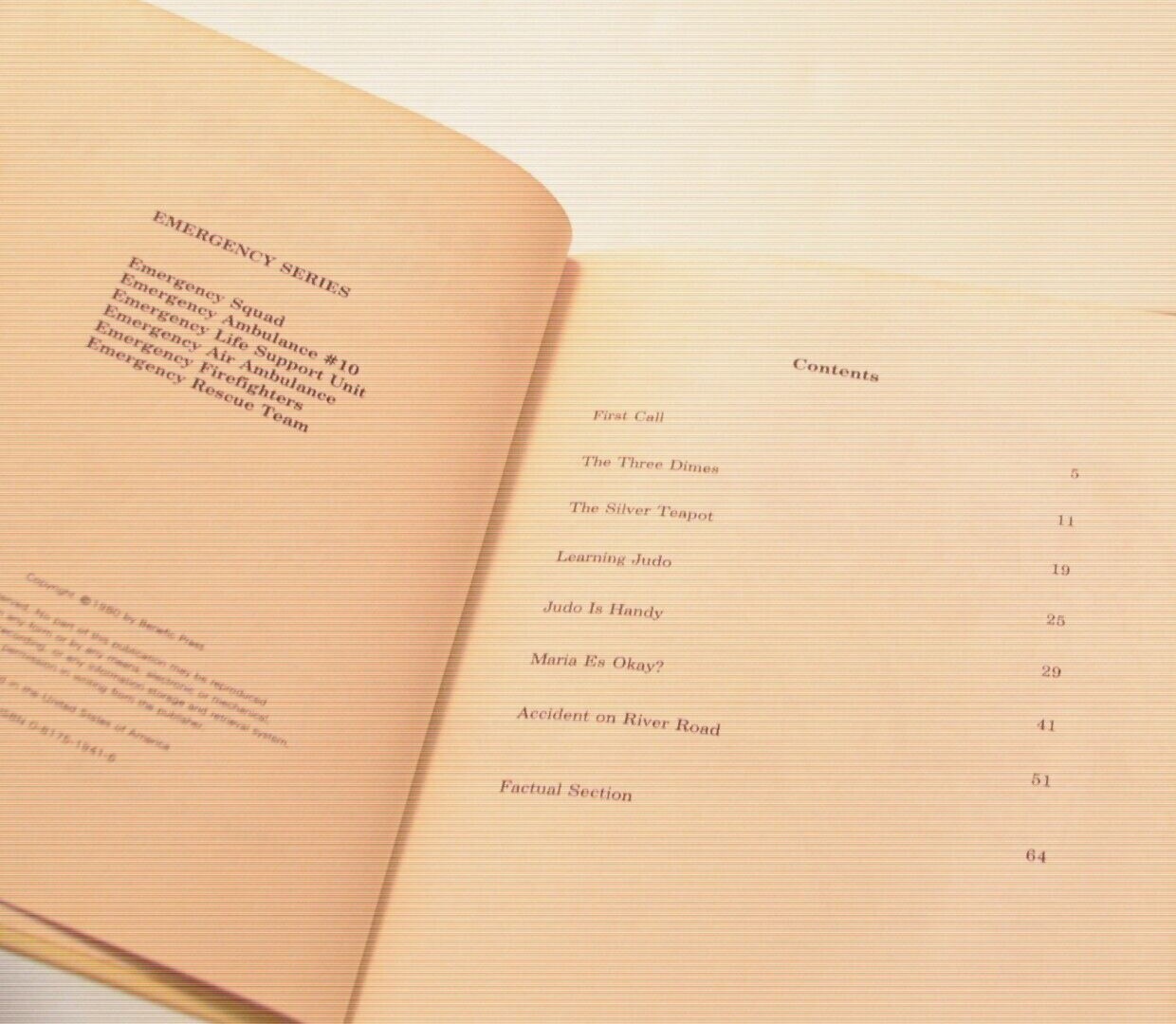 EMERGENCY Worker Set (5 of 6 titles)  By Anabel Dean – Hardcover- Benefic Press