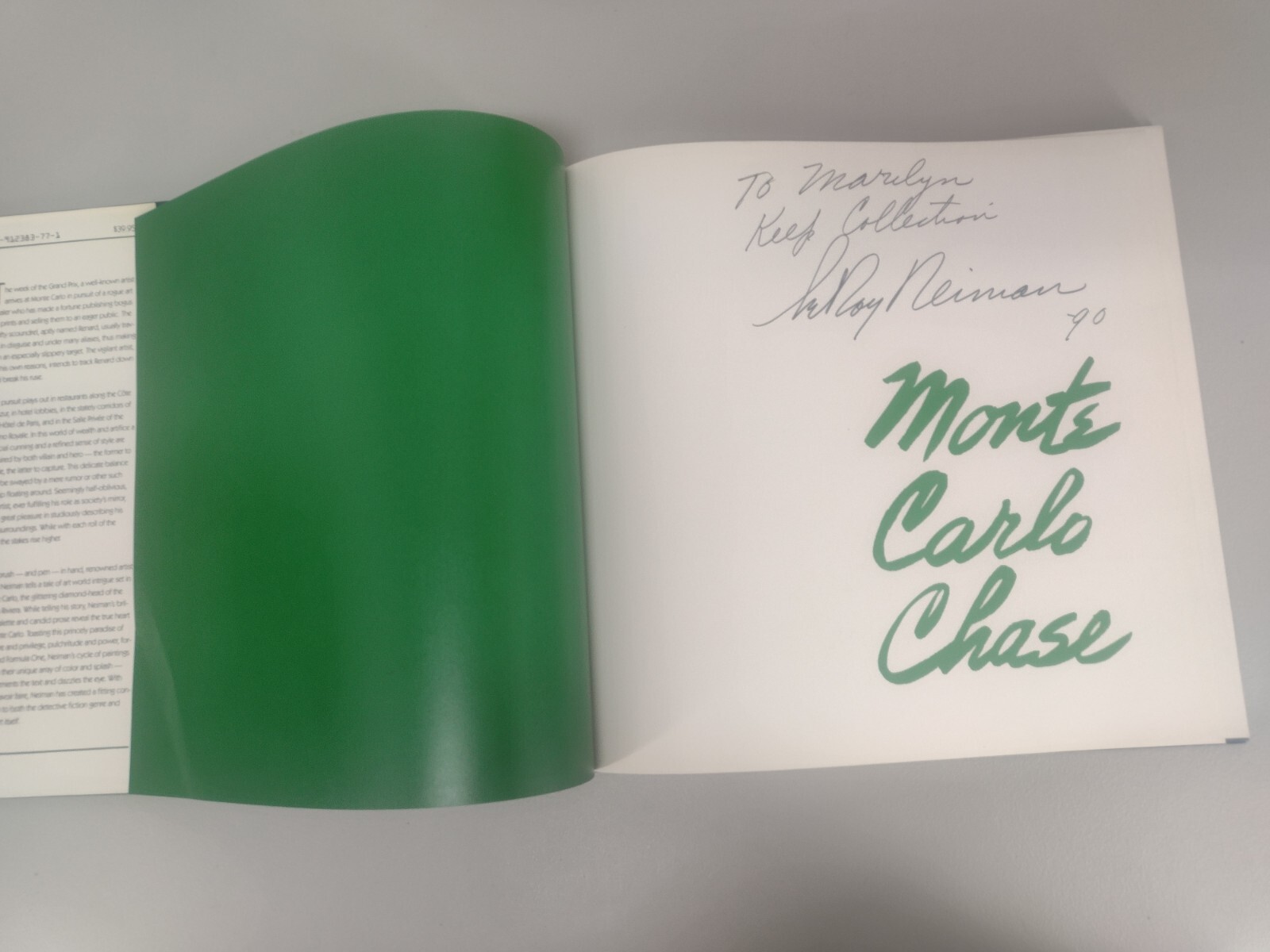 MONTE CARLO CHASE Autographed Signed LeRoy Neiman Hard Cover Book First Edition