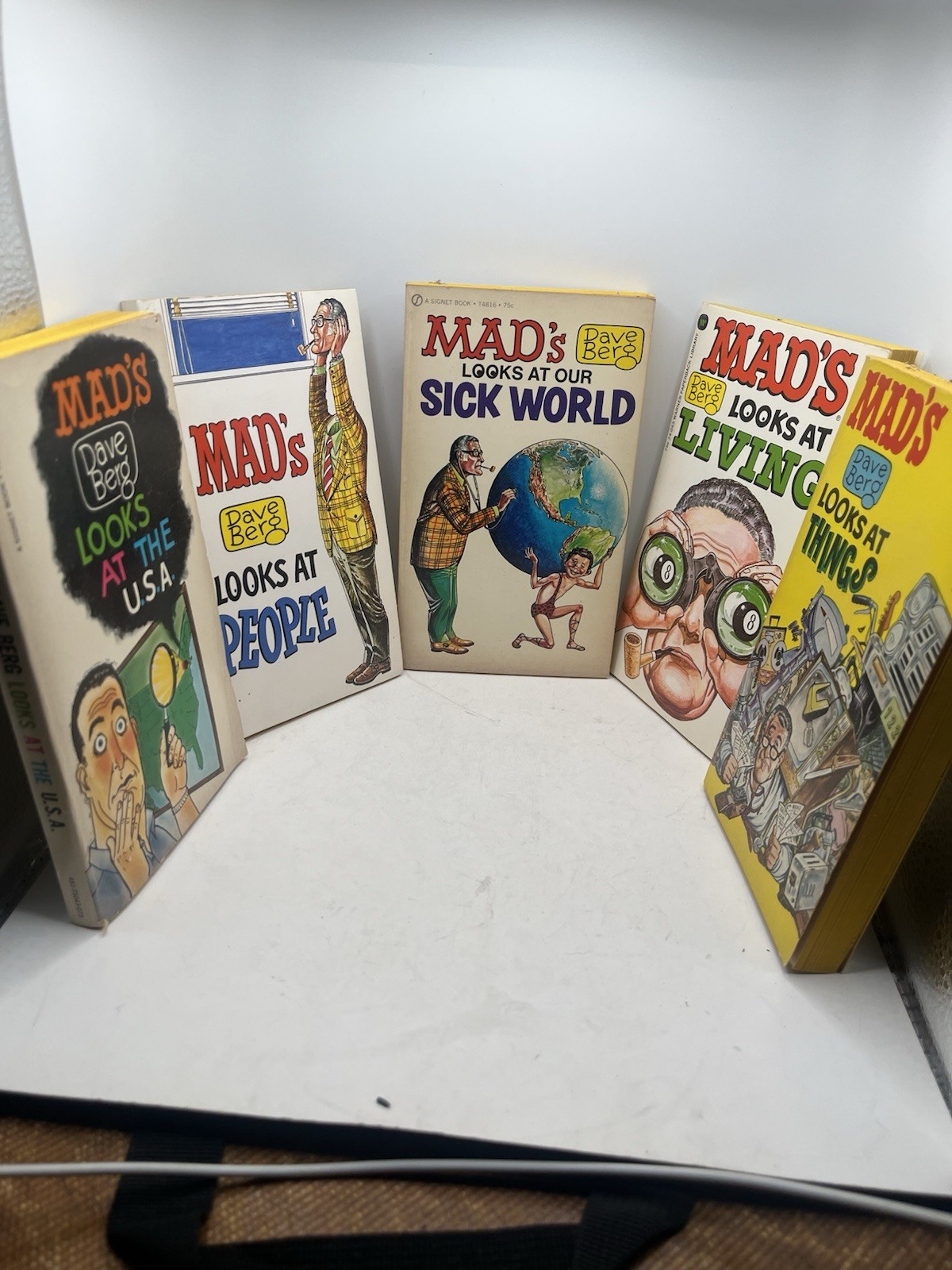 Vintage MAD Magazine Dave Berg Paperback Book Lot (5)