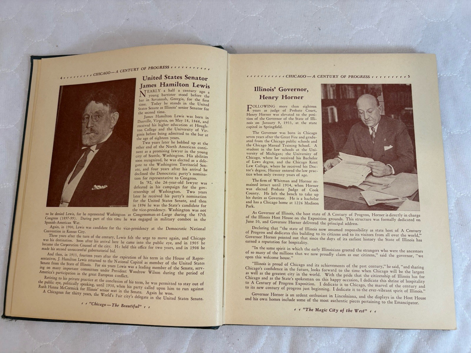 Chicago: A Century of Progress , 1833-1933 Hardcover Chicago Worlds Fair