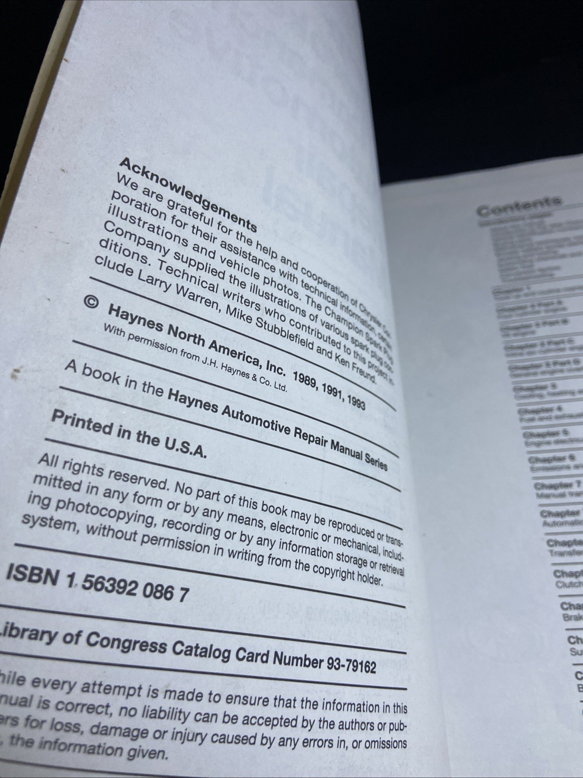Jeep Cherokee 1984 thru 1993 Automotive Repair Manual – Wagoneer Haynes PB 1993