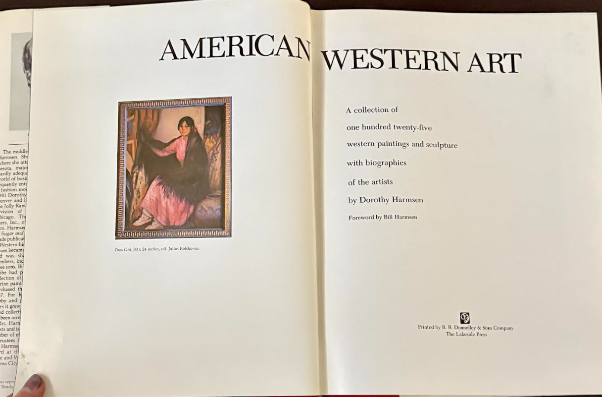 Harmsen, Dorothy. American Western Art. Signed by the author. 125 Biographies a
