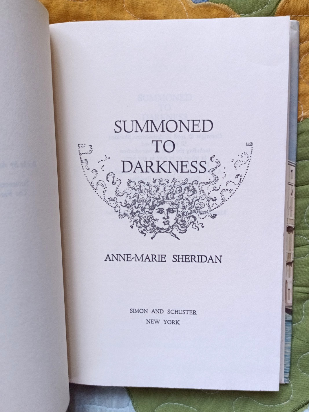 Summoned to Darkness Anne-Marie Sheridan Mystery set in Venice [HC/DJ] VERY GOOD