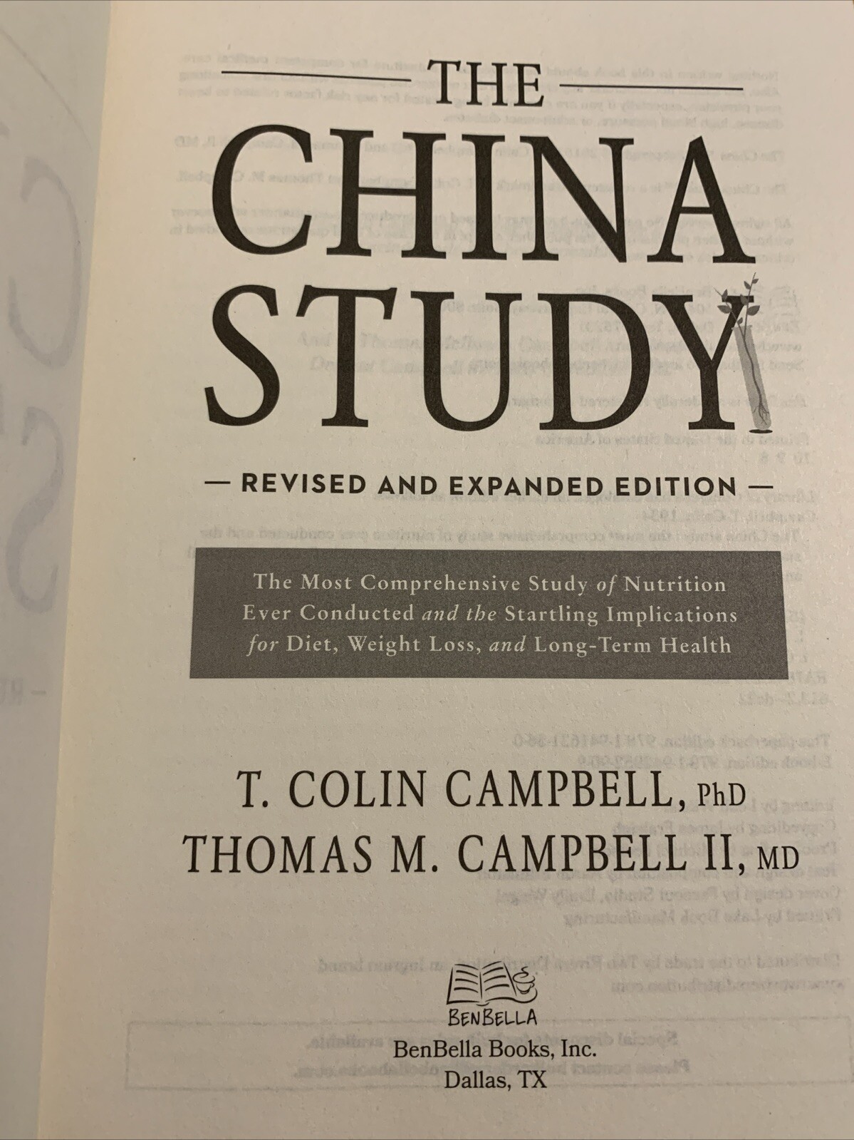 The China Study Revised and Expanded Edition – EXCELLENT COND FREE FAST SHIPPING