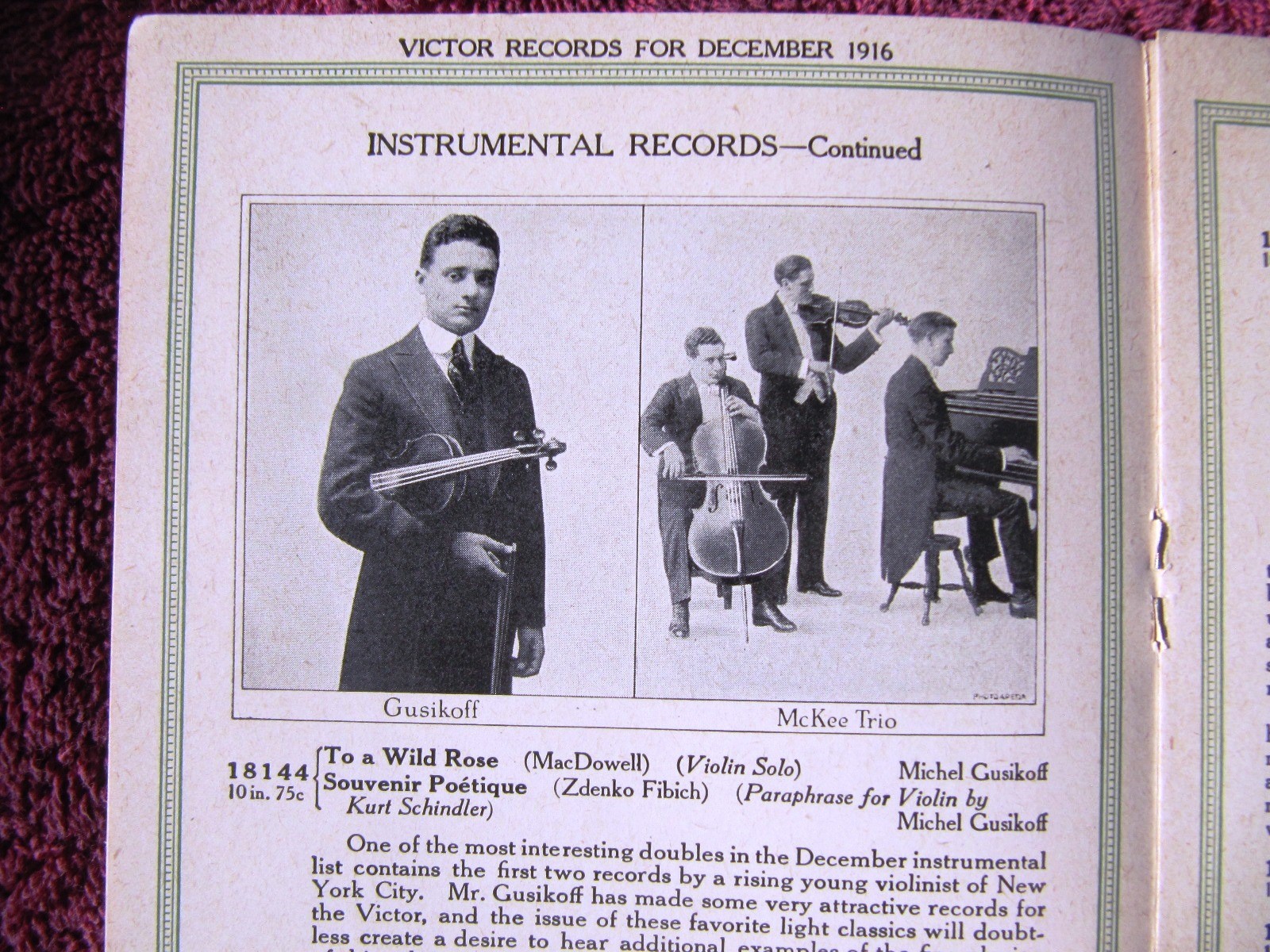 Art Case Vernis Martin Victrola XVI New VICTOR RECORDS December 1916 CATALOG