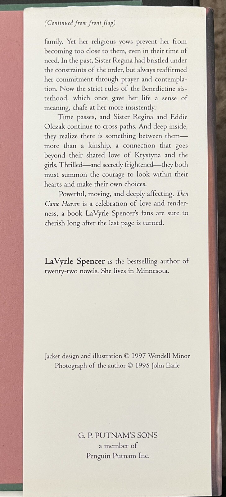 Then Came Heaven~LaVyrle Spencer~1997~332 pages~Hardcover~Dust Jacket