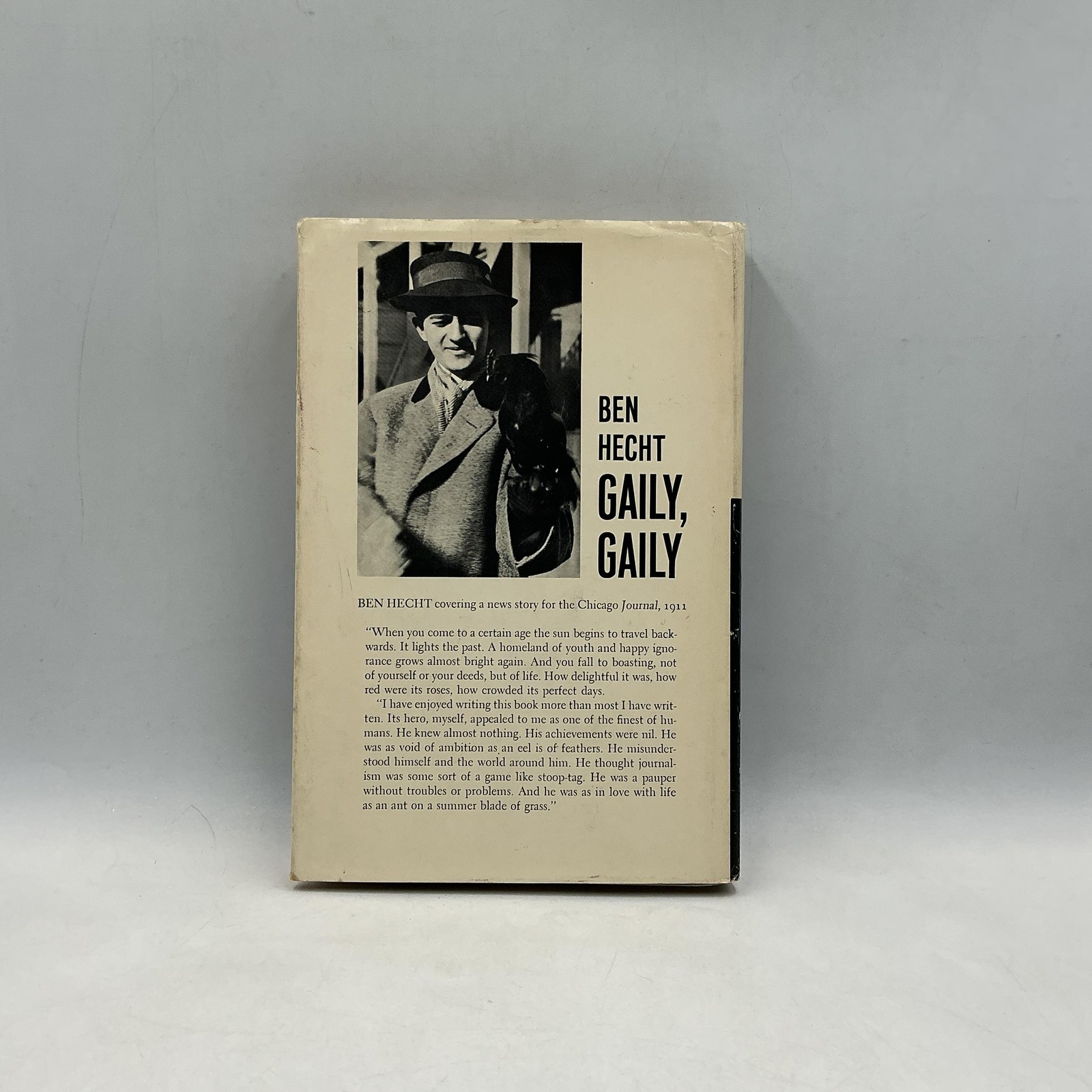 Vintage Gaily Gaily Ben Hecht White Black HC DJ 1st 1963 Memoir Chicago