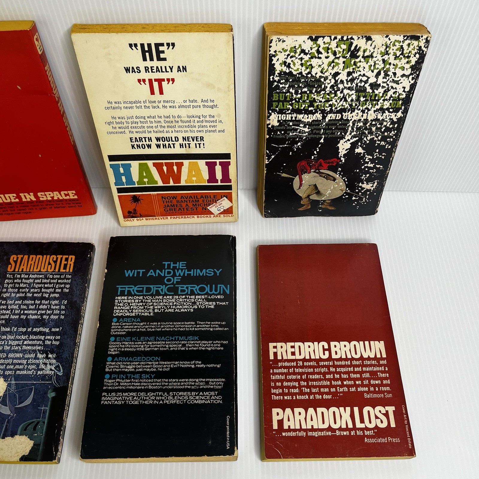 Fredric Brown Vintage Paperback Book Lot 1950s, 60s, 80s Sci Fi