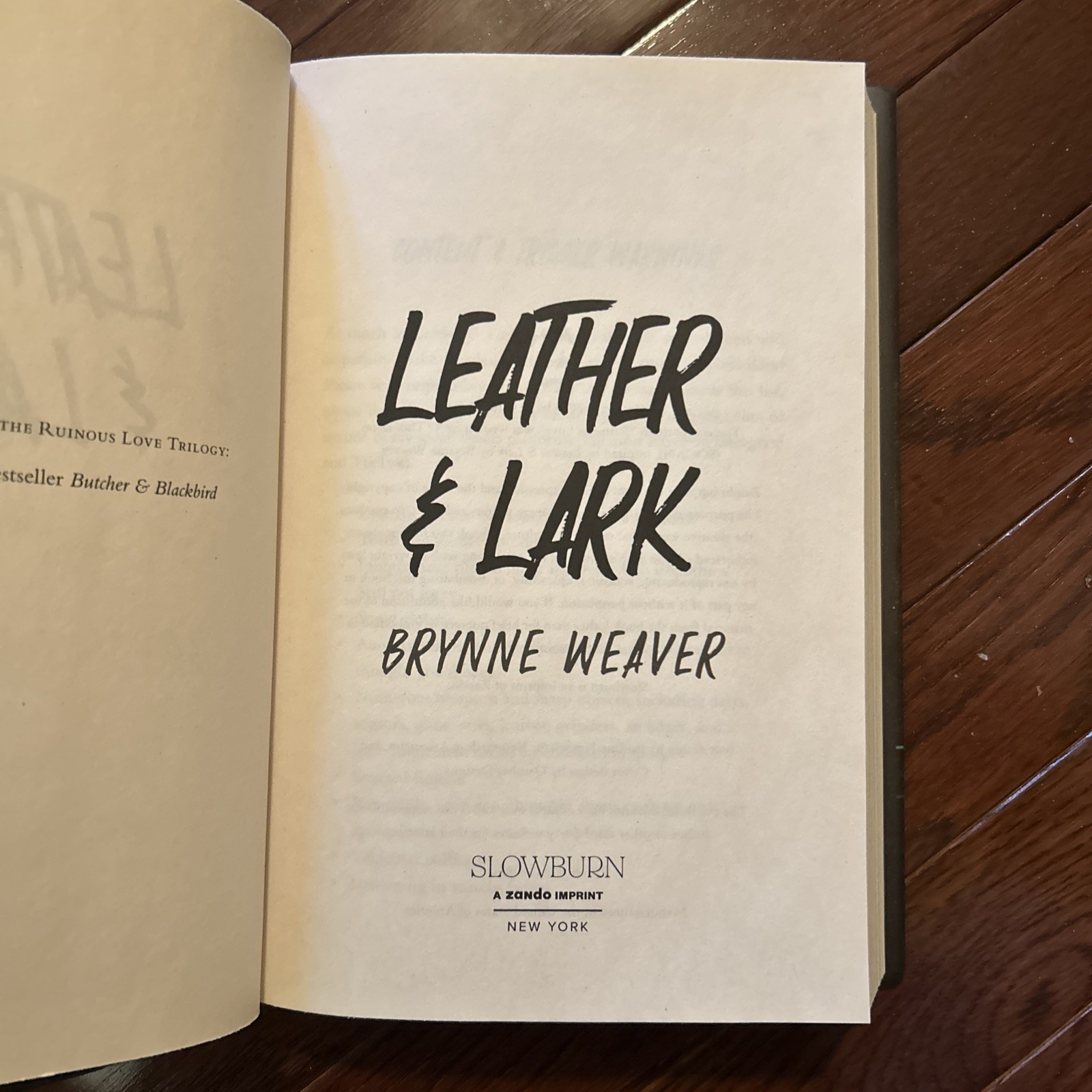Leather and Lark by Brynne Weaver (Hardcover) BOTM