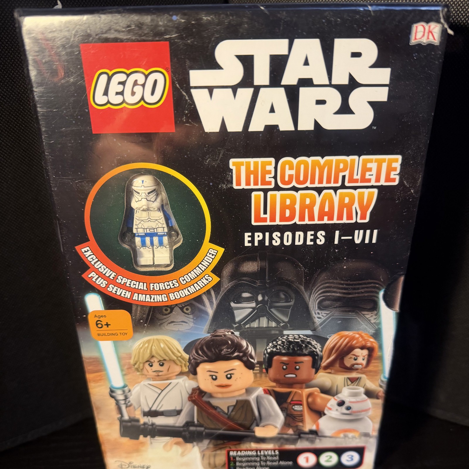 LEGO STAR WARS The Complete Library Episodes I-VII DK Book Box Set w/ Minifigure