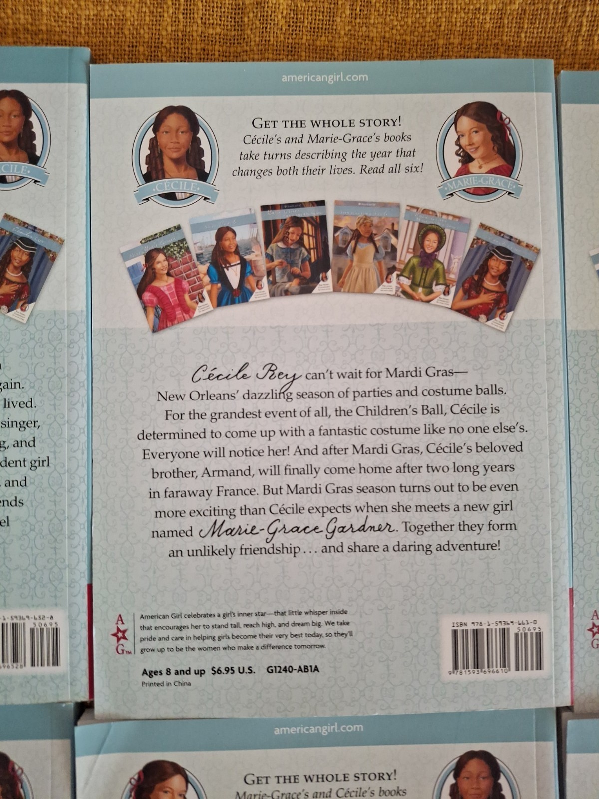 Cecile and Marie-Grace American Girl Doll Book Box Set Collection 6 Books EUC