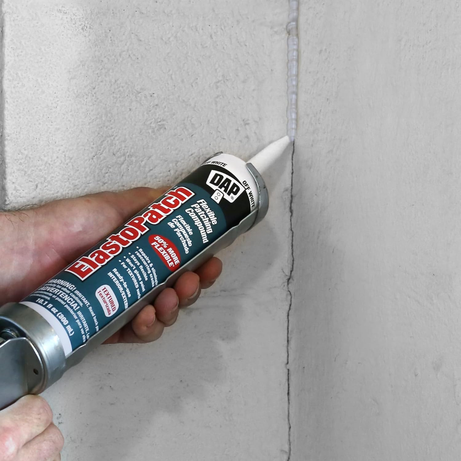 Dap 12276 Elastomeric Patch and Caulking Compound, 10.1-Ounce 10.1 oz, White