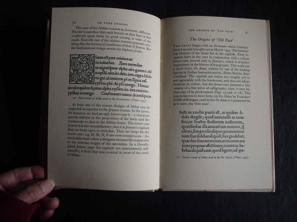 On Type Designs Past And Present by Stanley Morison