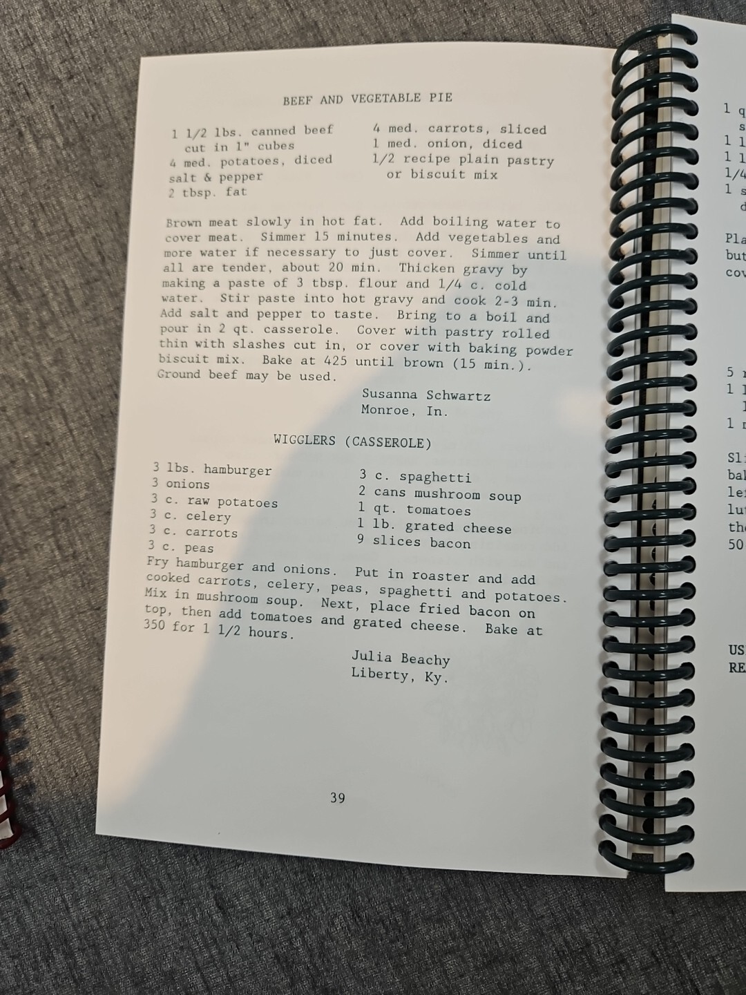 An Amish Potpourri Cookbook by Adrienne F. Lund Spiral Bound & Cookie Recipes
