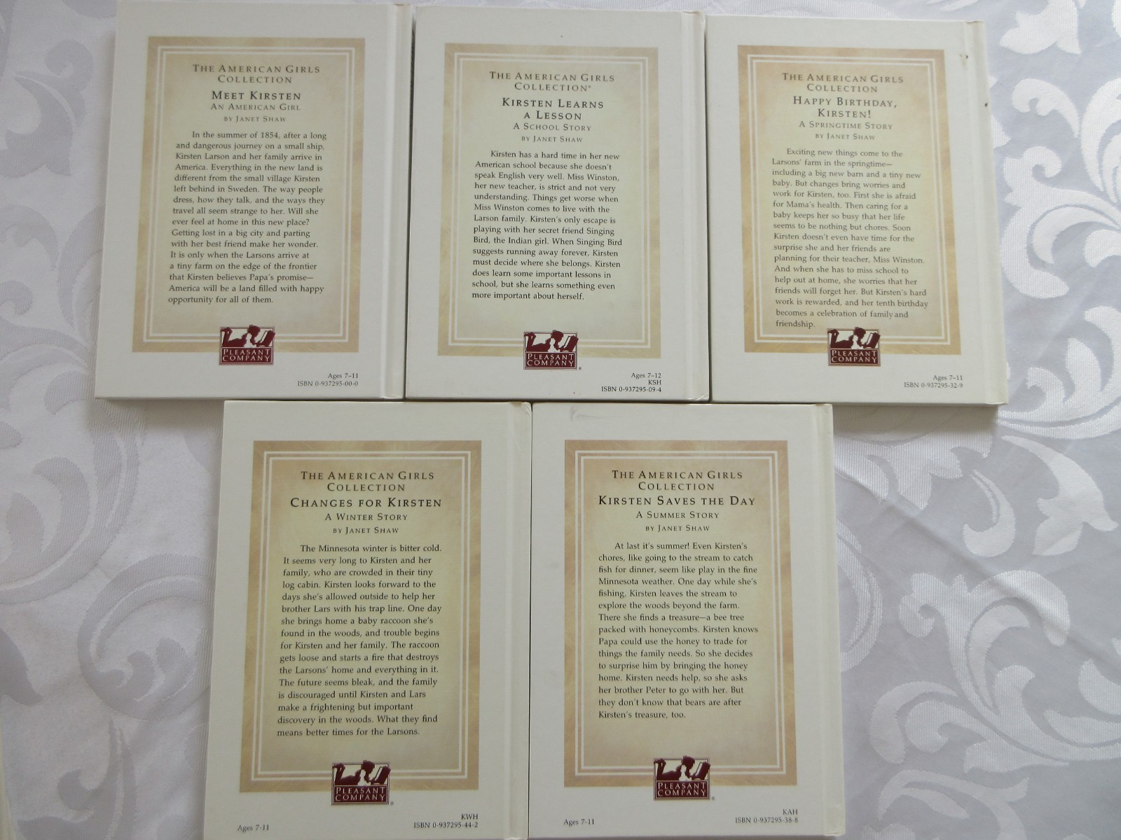 AG Pleasant Company Kirsten Hardcover BOOK Set -5, 1st PRINTING, 1ST ED. 1986