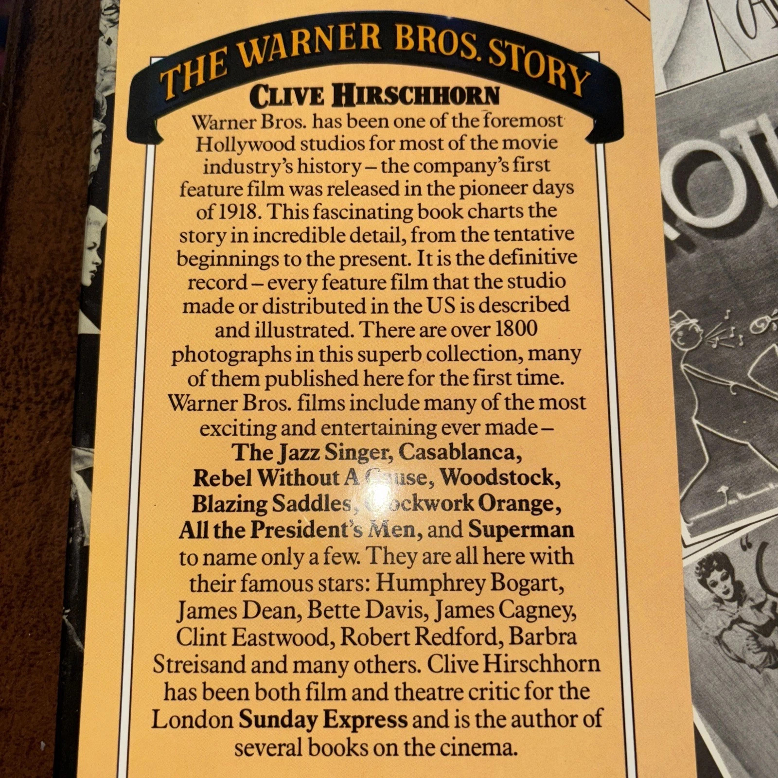THE WARNER BROTHERS STORY *465 PAGES HARDCOVER WITH PICTURES* OUT OF PRINT!
