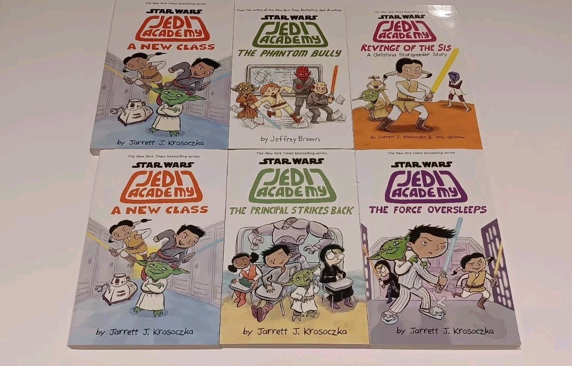 Lot 6 STAR WARS Jedi Academy Books Comics Children Kids PB VGUC